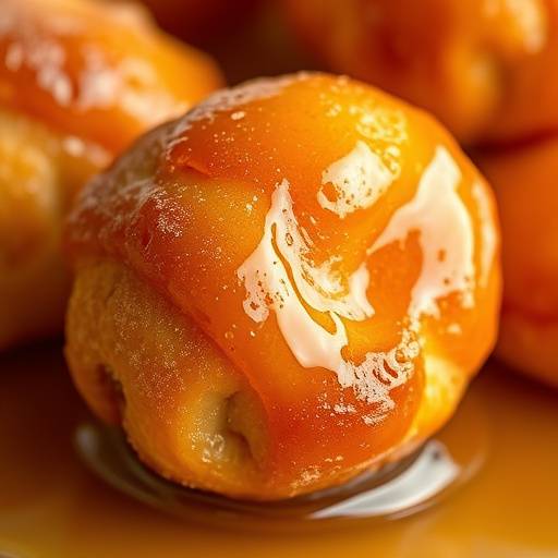 A plate of golden brown Koeksisters glistening with syrup