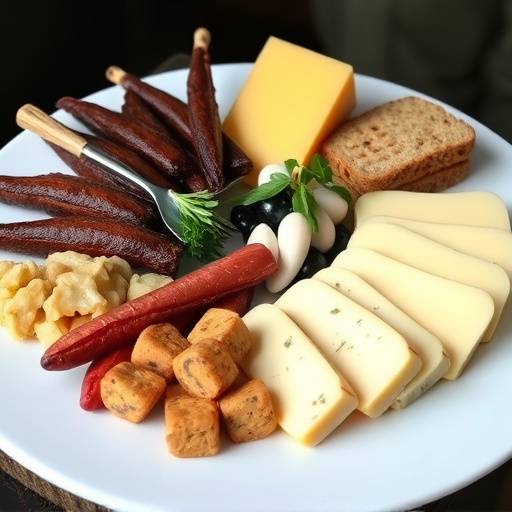 Photograph of Biltong and Cheese platter